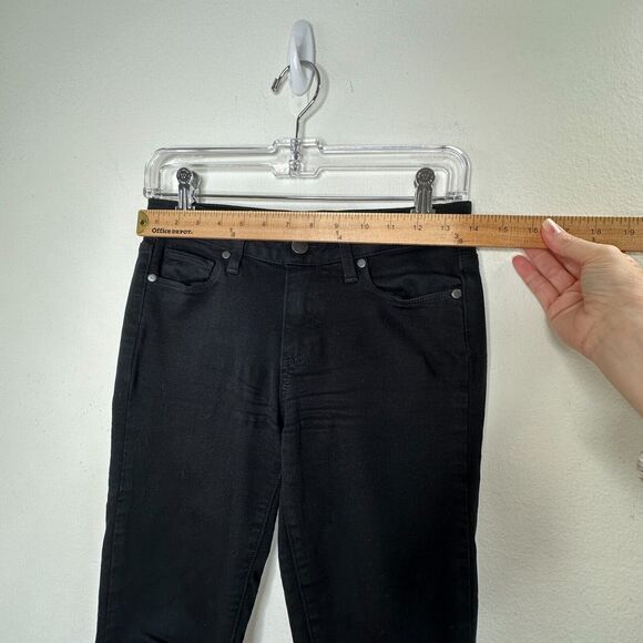 Paige Black Shadow Verdugo Ultra Skinny Jeans 5 Pocket Design Zip Fly Button 27 - Picture 13 of 14